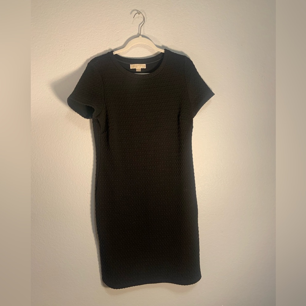 MICHAEL KORS Textured Black Mini Dress 🖤✨ Classic & Minimalist